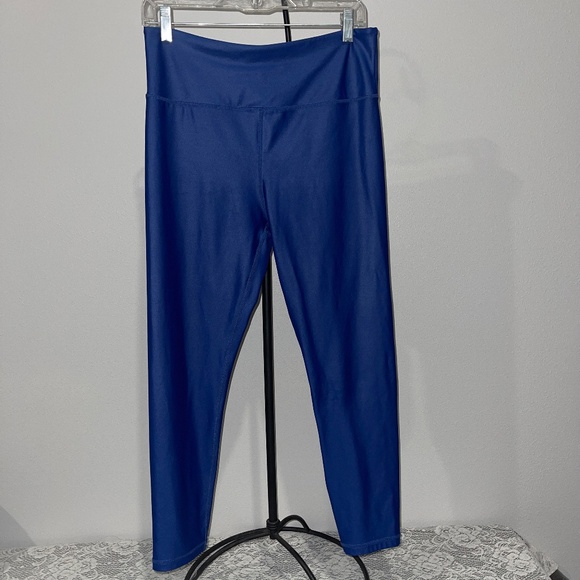 ZYIA Blue Metallic Light n Tight Hi-Rise 7/8 24" Inseam Leggings 14-16 Sparkly - Picture 7 of 7